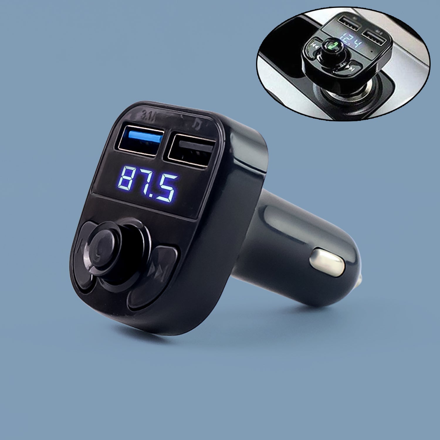 CAR-X8 Bluetooth FM Transmitter Kit with Dual USB Fast Charger CAR-X8 Bluetooth FM Transmitter Kit with Dual USB Fast Charger